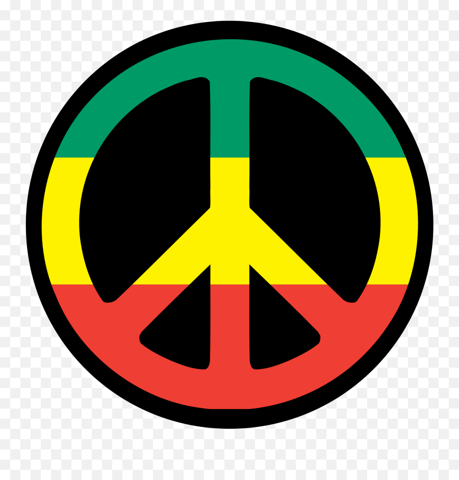 Download Peace Symbol Clipart Clear - Reggae Png Emoji,Peace Sign Clipart
