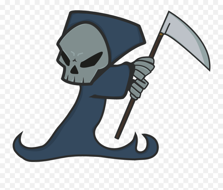 Grim Reaper Scythe Png - Cartoon Vector Reaper With Scythe Emoji,Scythe Png