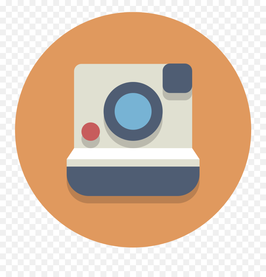 Circle Icons Polaroidcamera - Polaroid Icon 1024x1024 Camera Icon Color Png Emoji,Polaroid Clipart