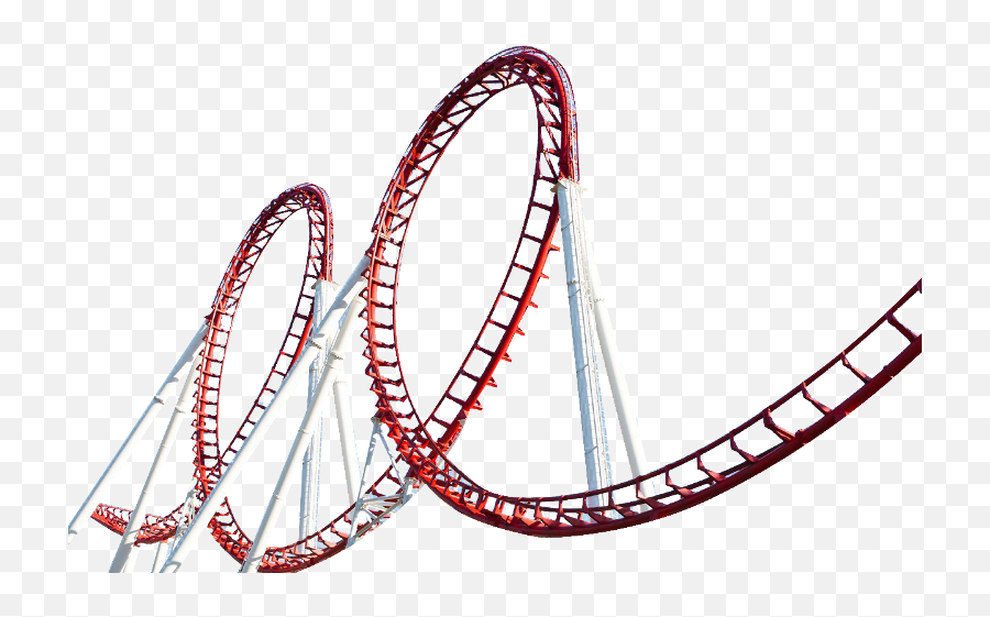 Download Red And White Roller Coaster - Roller Coaster Png Emoji,Roller Coaster Transparent