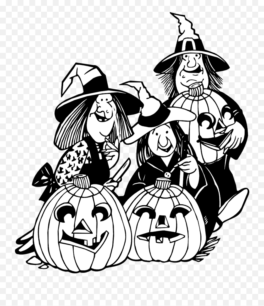 Halloween Witch Clipart Black And White Emoji,Witch Clipart Black And White