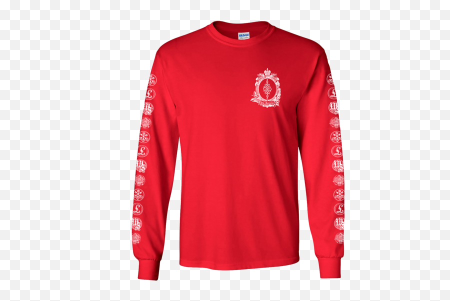 All Logos Long Sleeve Red T - Shirt Royal Council Uk Royal Blue Long Sleeve Shirt Template Emoji,T Logos