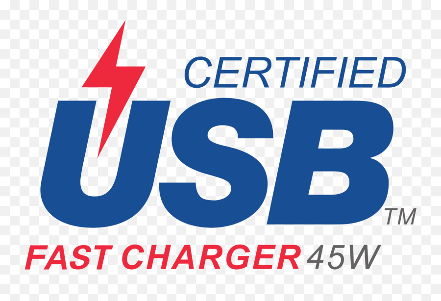 Certified Usb Fast Charger 45w - Usb Emoji,Charger Logo