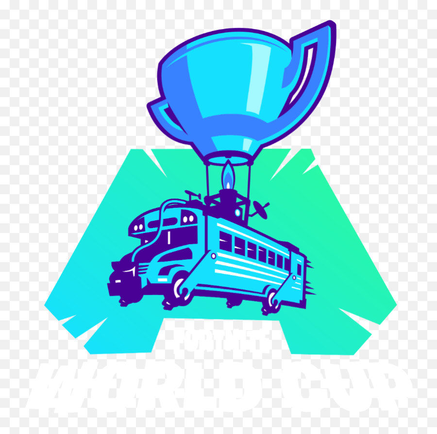 Fortnite Battle Bus Logo Clipart - Fortnite World Cup Png Emoji,Fortnite Bush Png