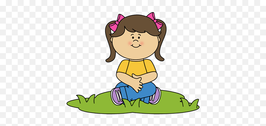 Recess Clip Art - Recess Images Girl Sitting Clipart Png Emoji,Kids Running Clipart
