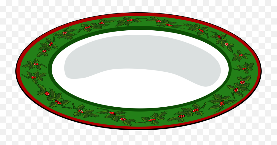 Christmas Plate - Christmas Plate Clipart Emoji,Plate Clipart
