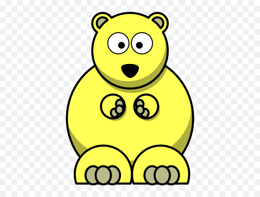 Yellow Bear Clipart - Clipart Suggest Emoji,Baby Bear Clipart