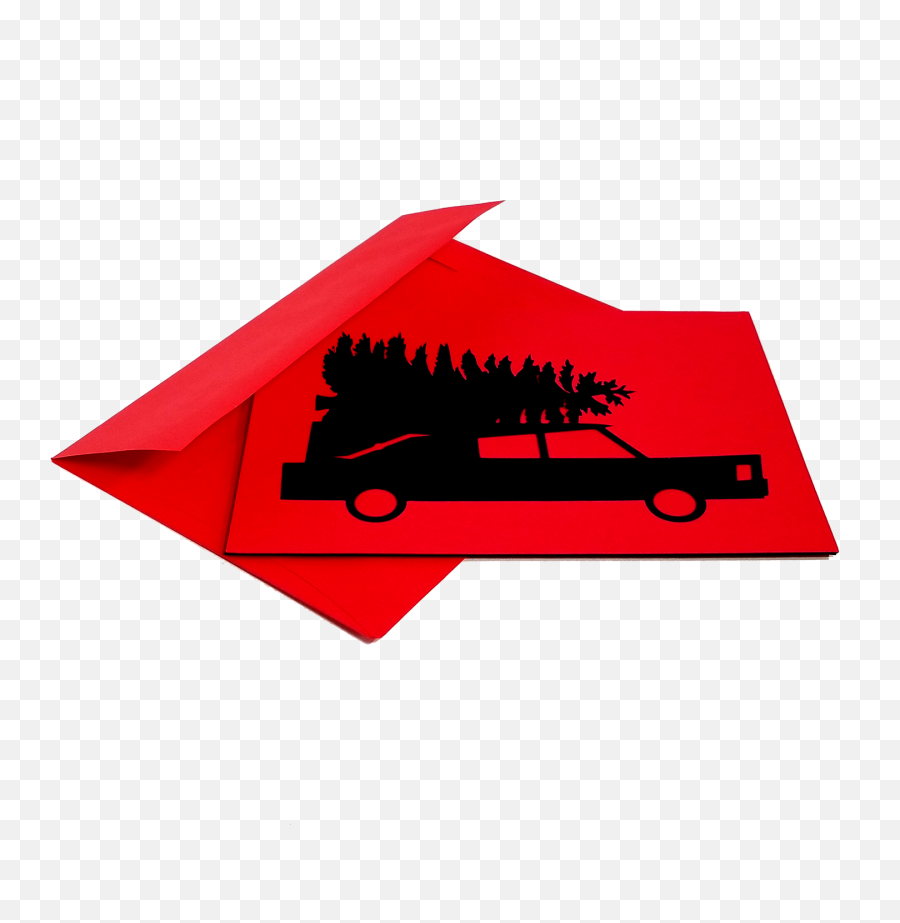 Download Hearse With Christmas Tree - Silhouette Full Size Emoji,Christmas Tree Silhouette Png