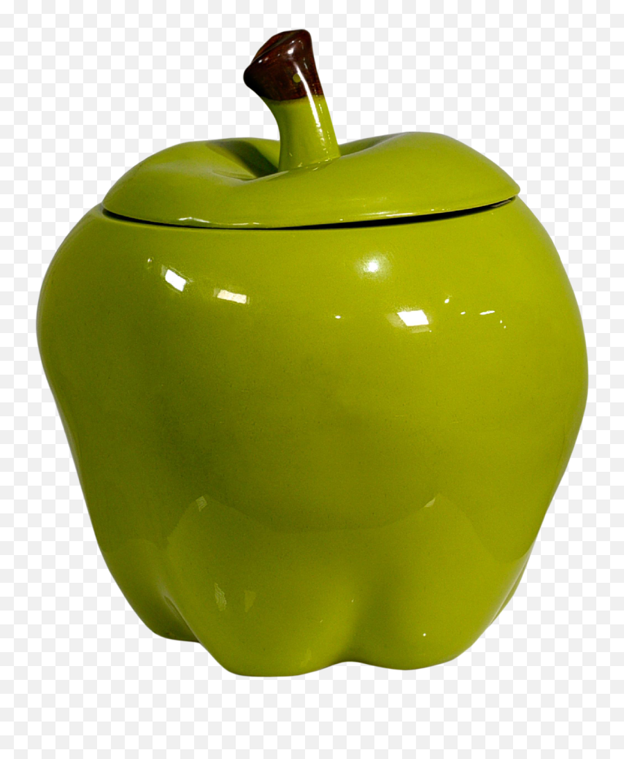 Big Green Apple Cookie Jar Centerpiece By Doranne Of California Emoji,Cookie Jar Png