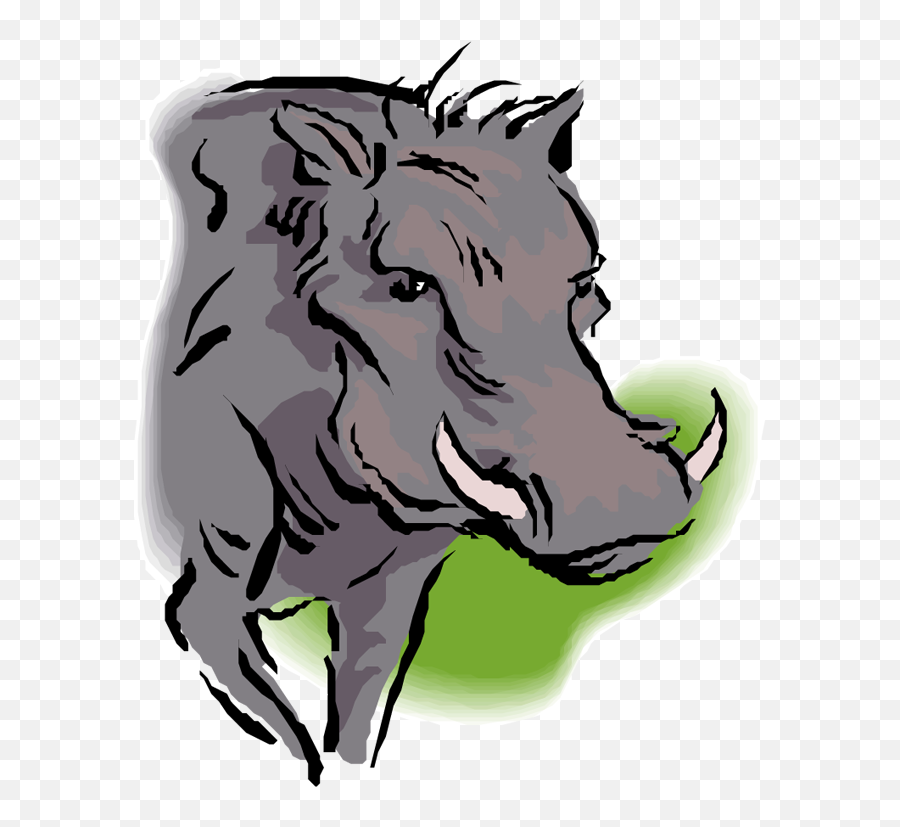 Common Warthog Wild Boar Mane Clip Art - Warthog Cliparts Emoji,Wild Boar Clipart