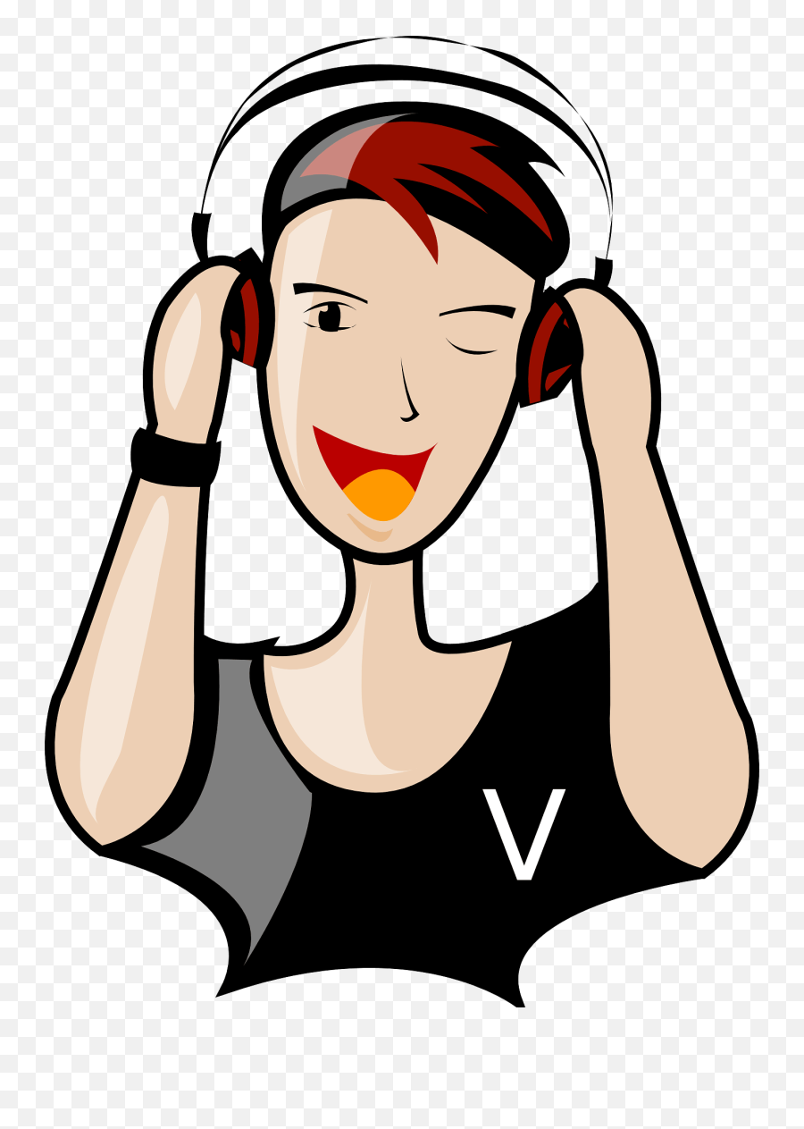 Dj Clipart Free Download - Listening Music Cartoon Png Emoji,Listen Clipart