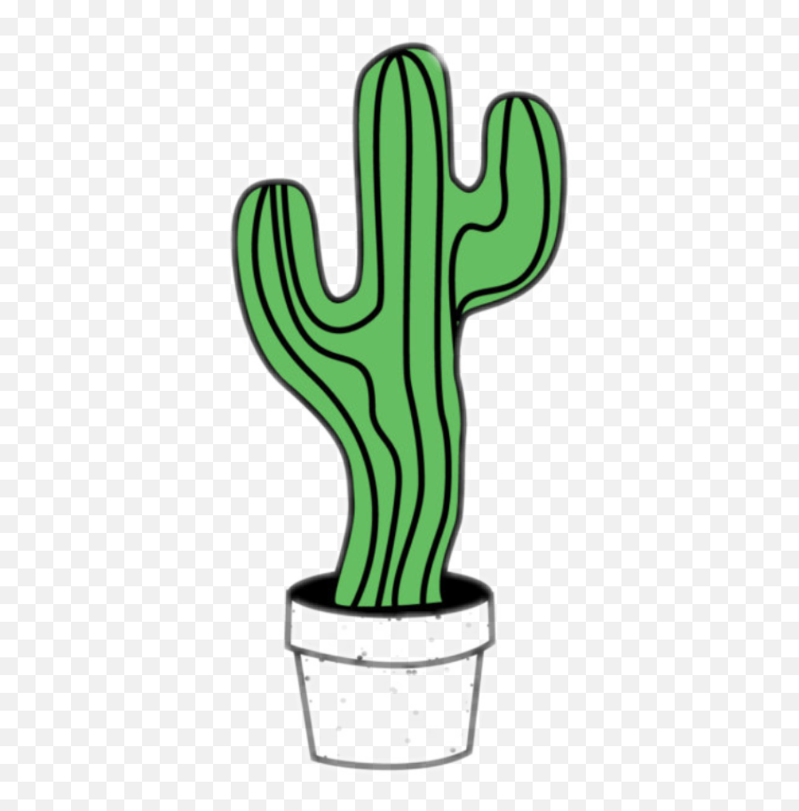 Tumblr Cactus Png - Transparent Sticker Tumblr Green Emoji,Tumblr Cactus Png