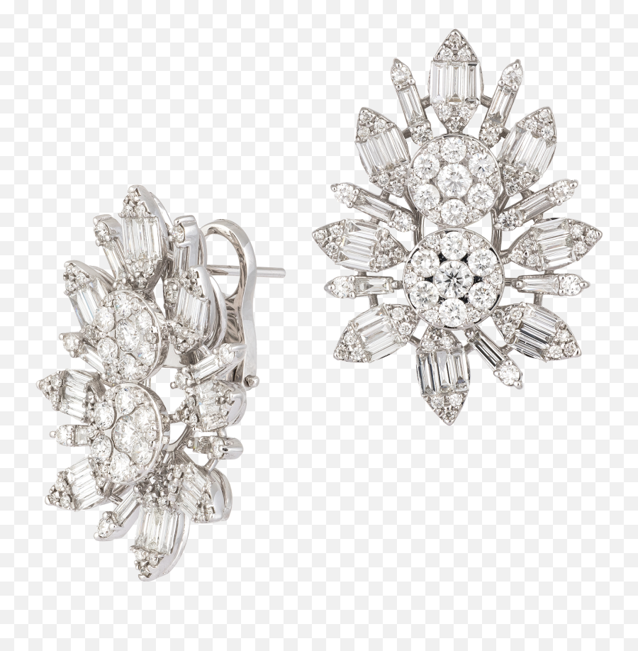18kt White Gold Diamond Earrings U2060u2014 Ae2402 Emoji,Diamond Earring Png