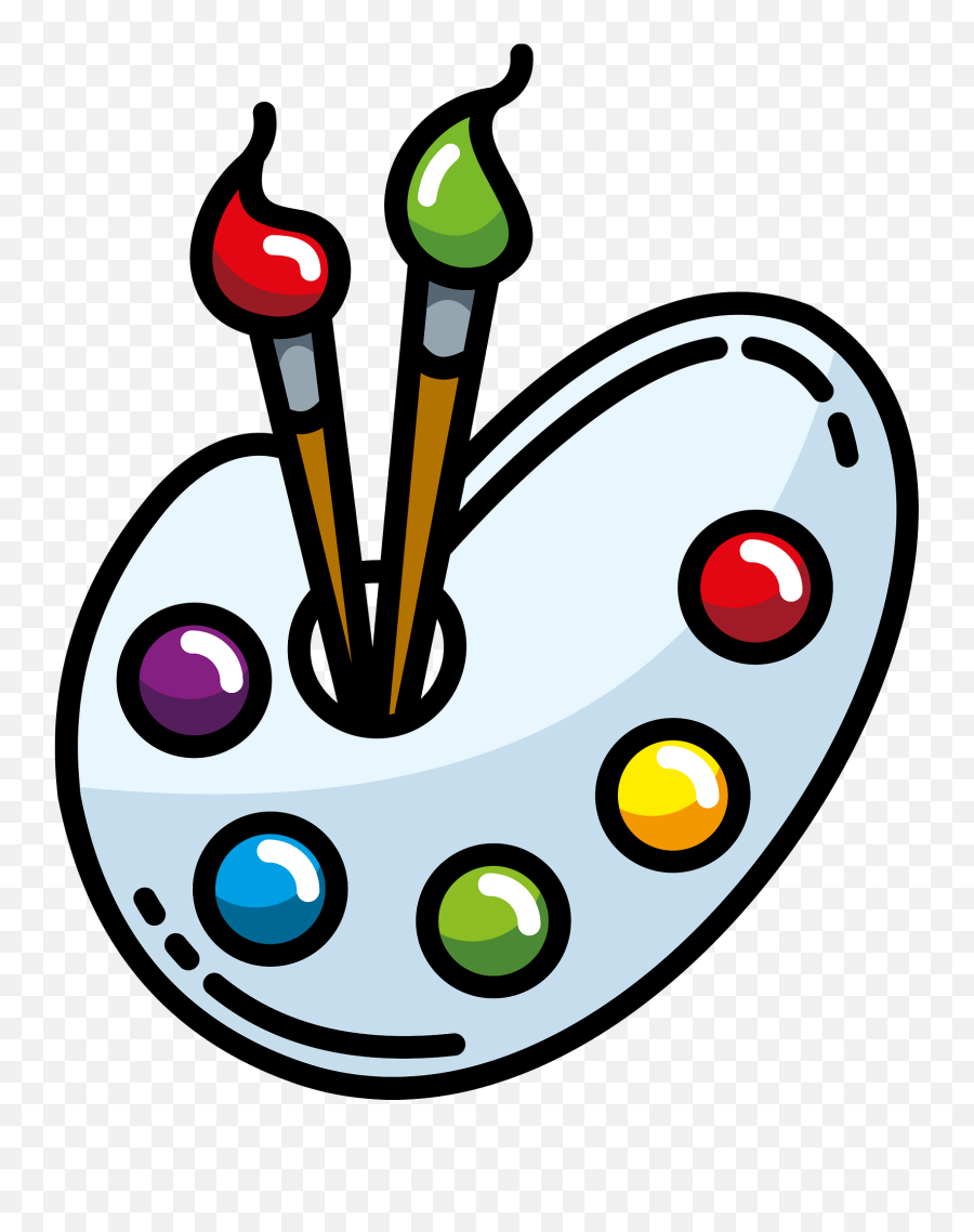 Paint Palette Clipart Free Download Transparent Png - Dot Emoji,Paint Palette Clipart