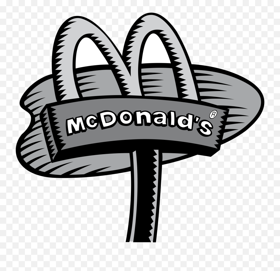 White Mcdonalds Logo - Macdonald Logo Black And White Emoji,Mcdonalds Logo