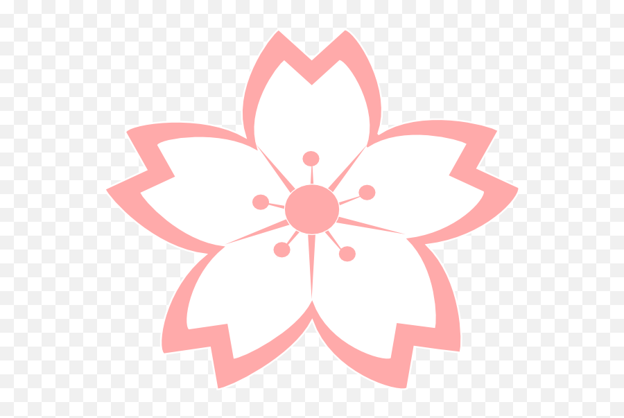 Sakura Flower Cherry Blossom Drawing - Clipart Sakura Blossoms Emoji,Cherry Blossom Petals Png
