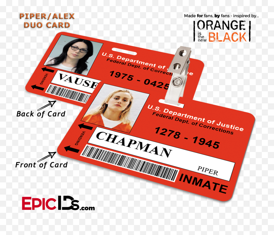 Litchfield Penitentiary Oitnb Inmate - Orange Is The New Black Id Card Alex Emoji,Orange Is The New Black Logo