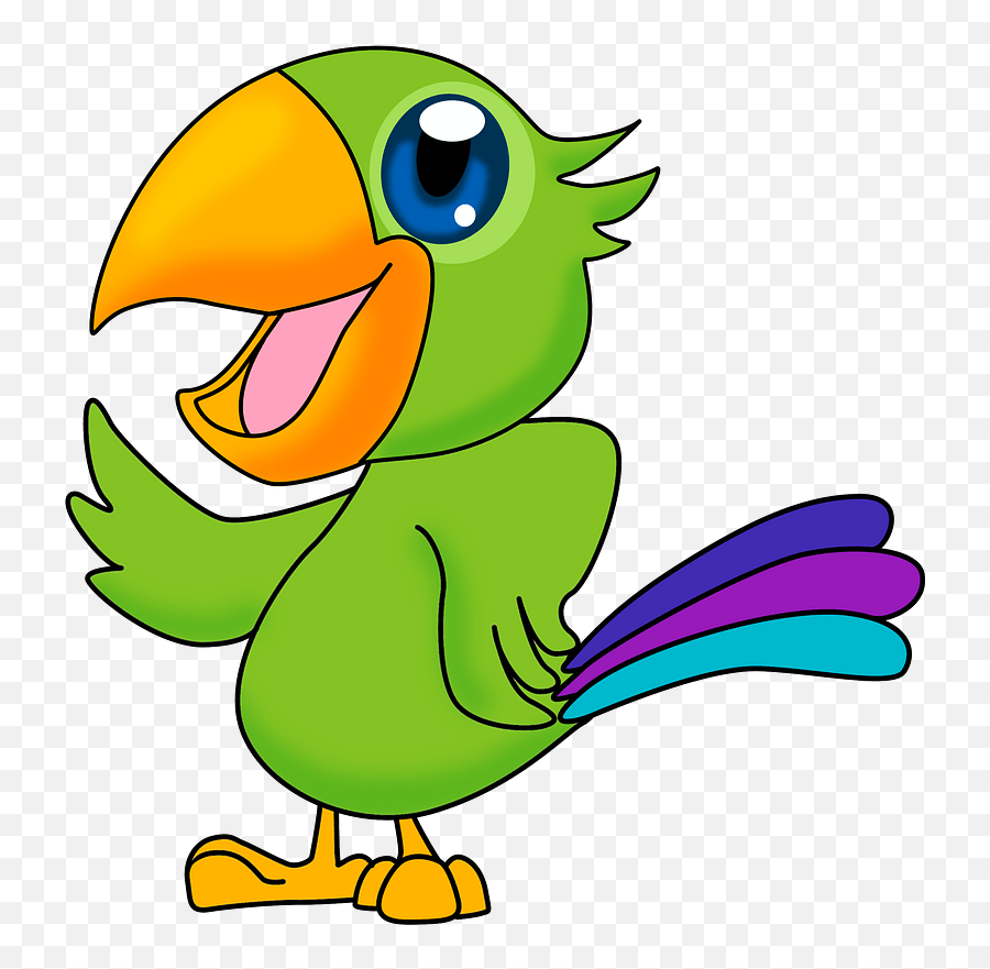Cute Parrot Clipart Free Download Transparent Png Creazilla - Imagenes De Un Perico Animado Emoji,Cute Clipart