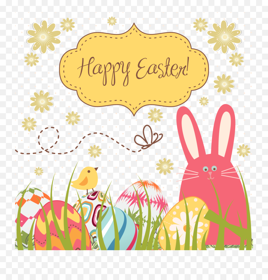 Easter Bunny Easter Egg Clip Art - Easter Egg Bunny Vector Easter Clipart Background Png Free Download Emoji,Fabric Png