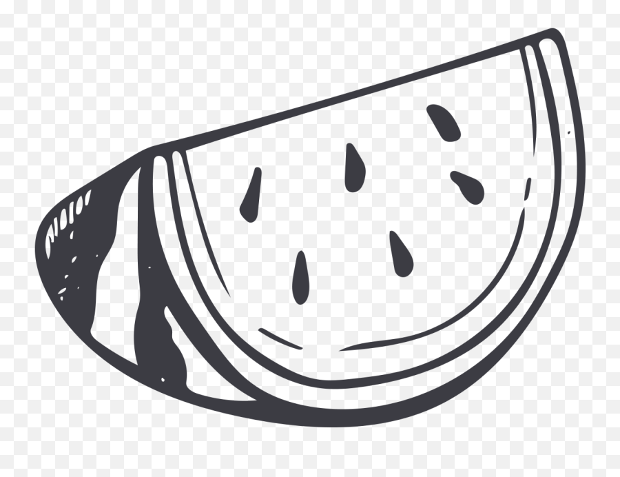 Muskmelon Transprent - Black And White Watermelon Drawing Balck And White Water Melon Emoji,Water Melon Clipart