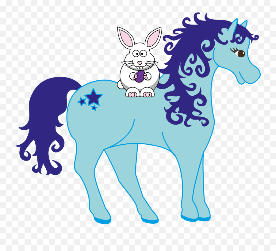 Free Horse Easter Clipart And - Nice Blue Horse Clipart Emoji,Horse Clipart
