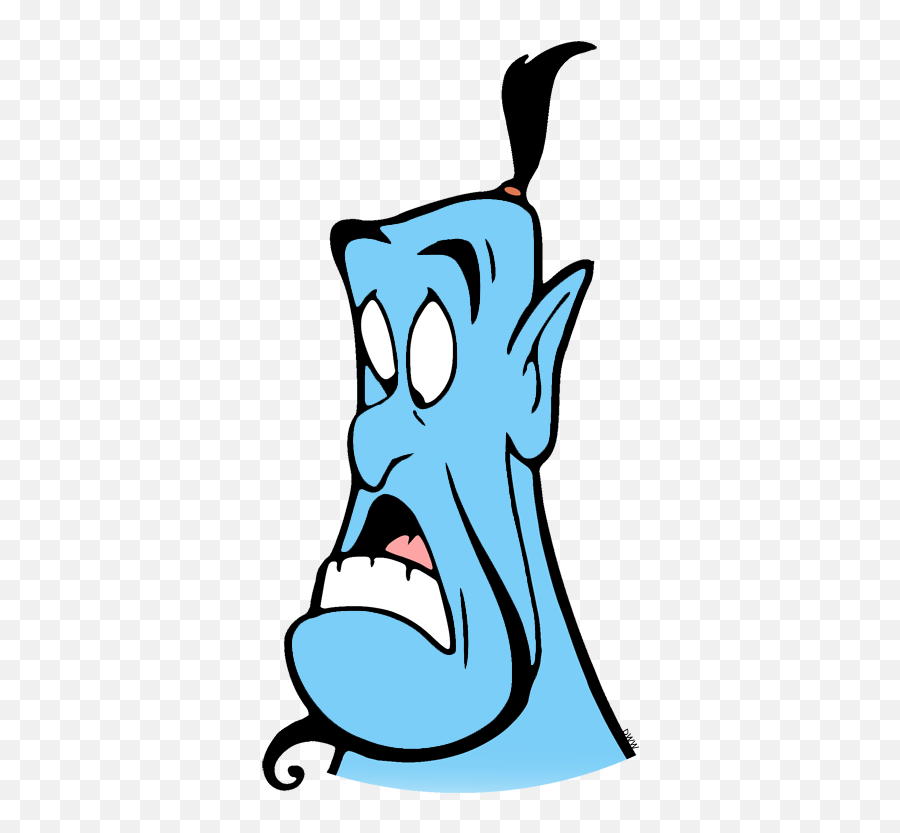 Aladdins Genie Clip Art Emoji,Shocked Face Clipart