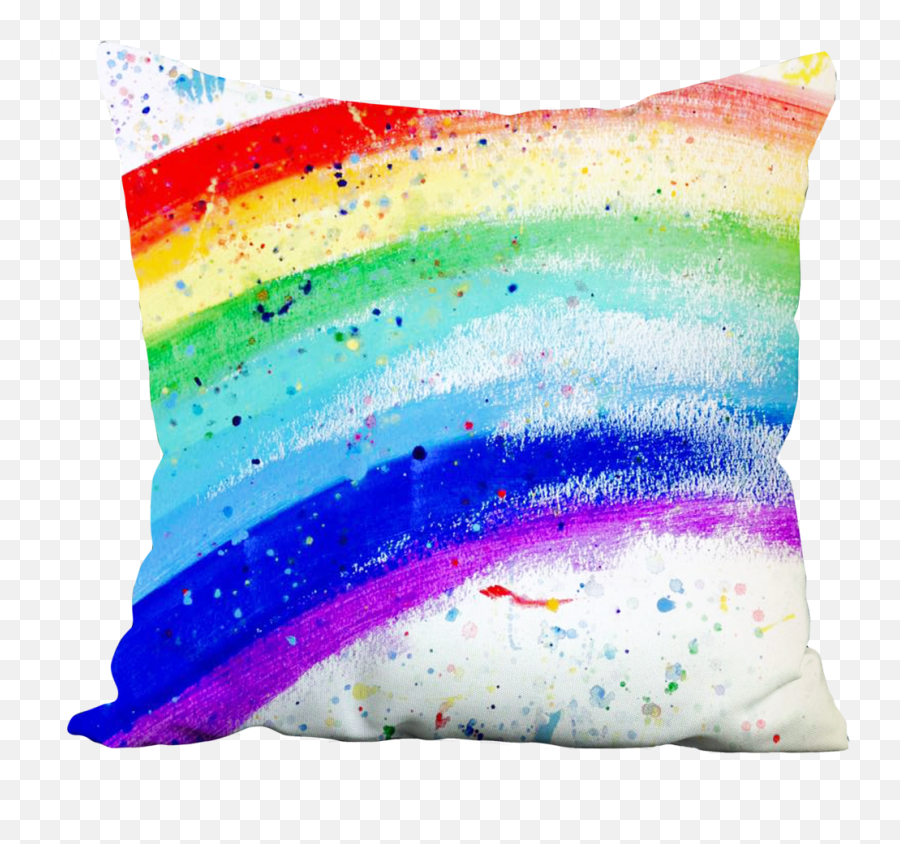 Download Bright Rainbow Pillow - Throw Pillow Full Size Emoji,Pillow Transparent Background