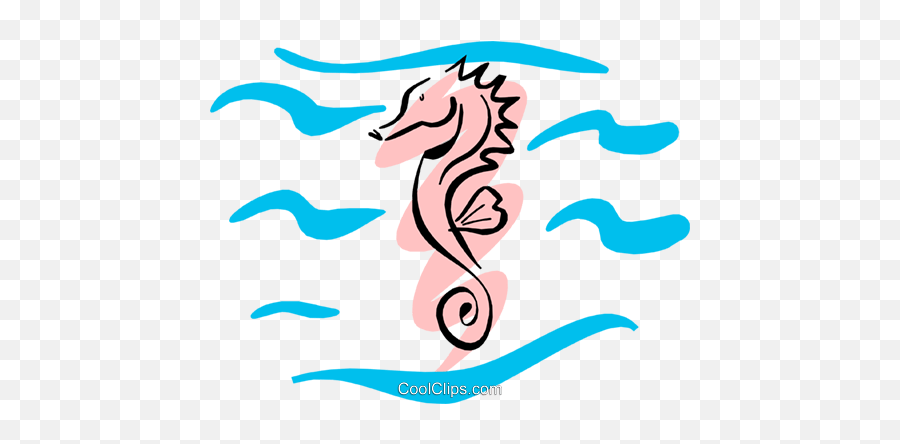 Seahorse Royalty Free Vector Clip Art Illustration - Anim1222 Decorative Emoji,Seahorse Clipart