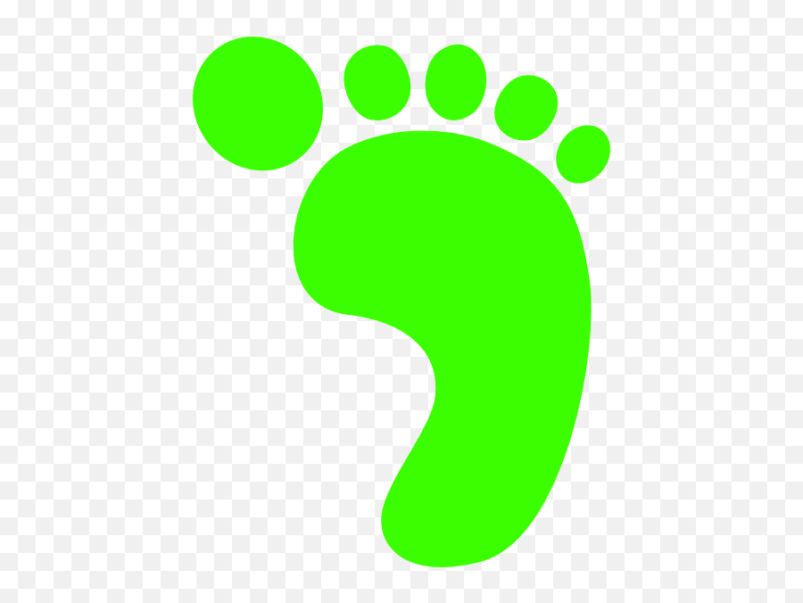 Footprint Clipart Right Foot - Green Footprints Clipart Emoji,Footprint Clipart