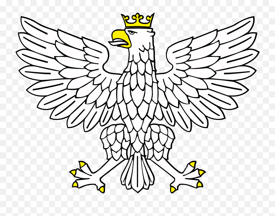 Black And White Eagle As A Clipart - Eagle Wearing A Crown Emoji,A+ Clipart