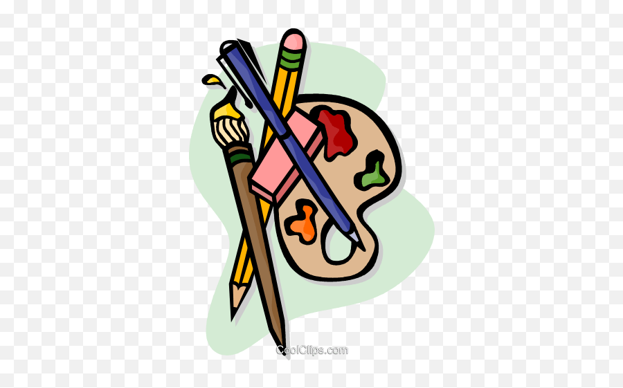 Download Hd Art Supplies Royalty Free - Art Supplies Clipart Png Emoji,Free Vector Clipart