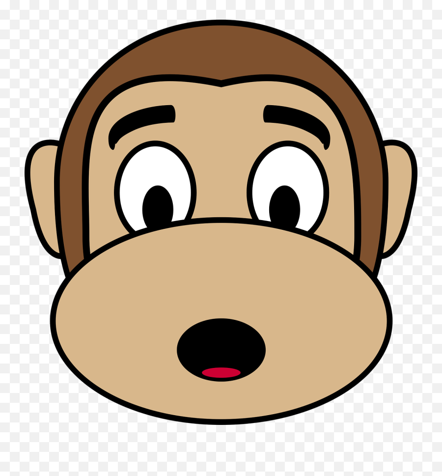 Surprised Emoji Png - Astonished Face Monkey Shocked Monkey Shock Clipart,Shocked Emoji Png