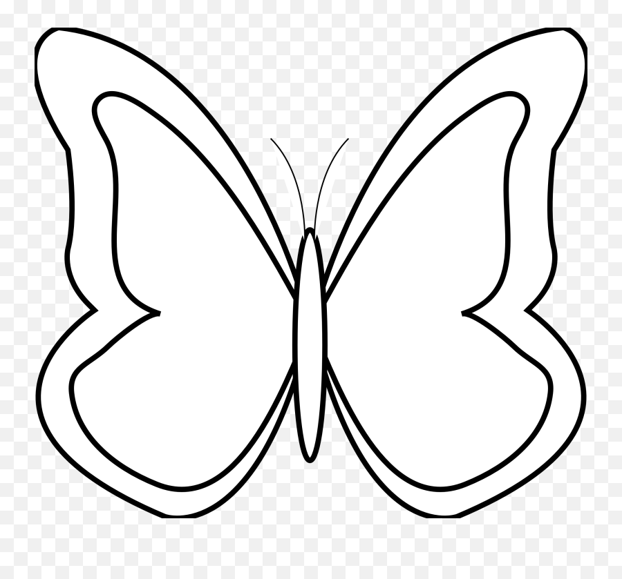 Butterfly Black And White Butterfly Clipart Black And White - Butterfly Clipart Black And White Emoji,Butterfly Clipart