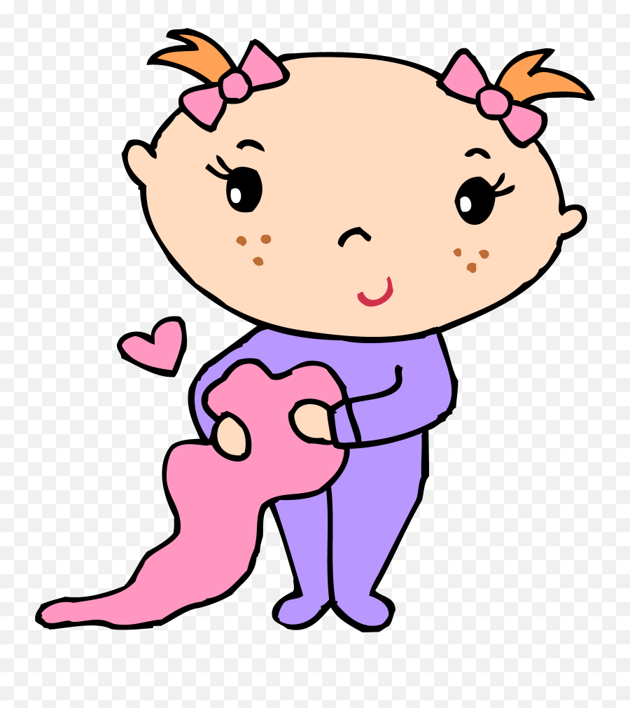 Clipart Of Baby Girl And Toddler - Clip Art Emoji,Toddler Clipart