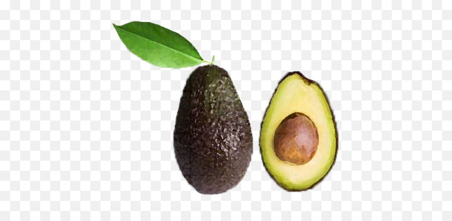Download Avocado Png - Avocado With Leaf Emoji,Avocado Png