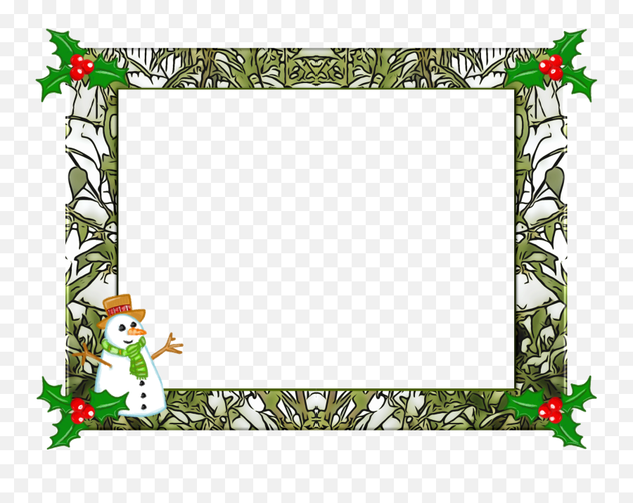 Christmas Frame Christmas Holly Frame Winter Xmas - Decorative Emoji,Winter Border Clipart