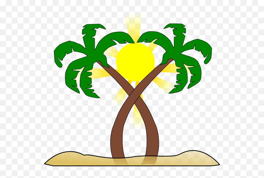 Double Palm Beach At Clkercom Vector - Beach Clip Art Emoji,Beach Clipart