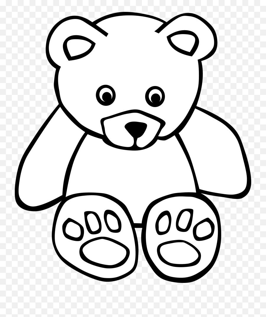 Teddy Bear Clipart And Dozens More Free - Colouring Pages Of Teddy Bear Emoji,Bear Clipart