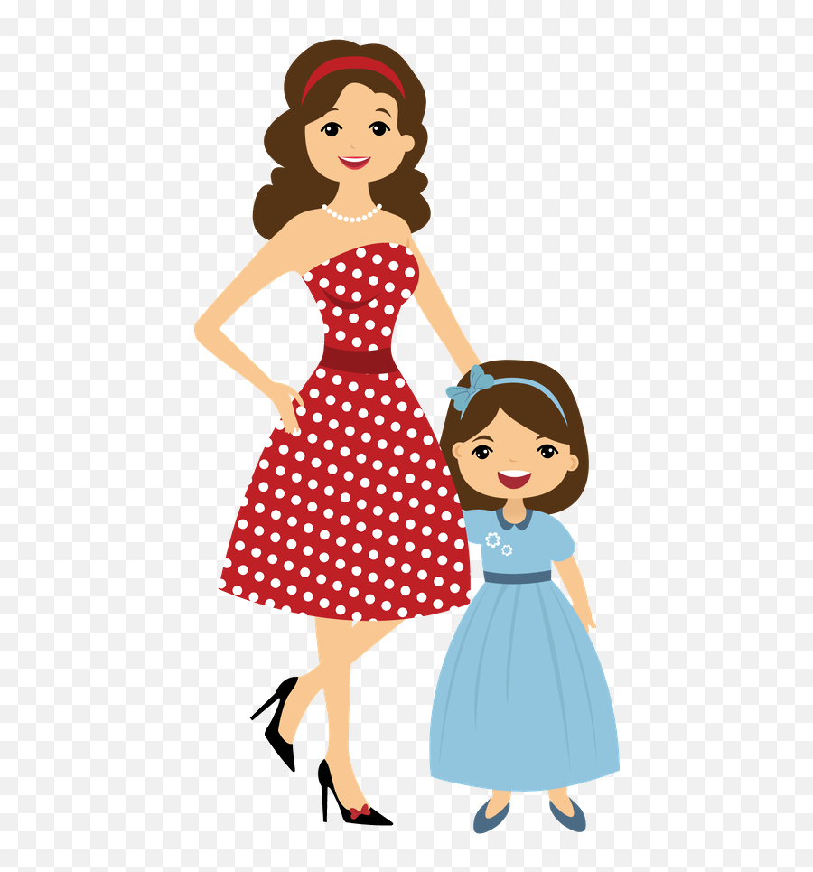 Mães E Filhas - Mom And Daughter Clipart Png Download Emoji,Daughter Clipart