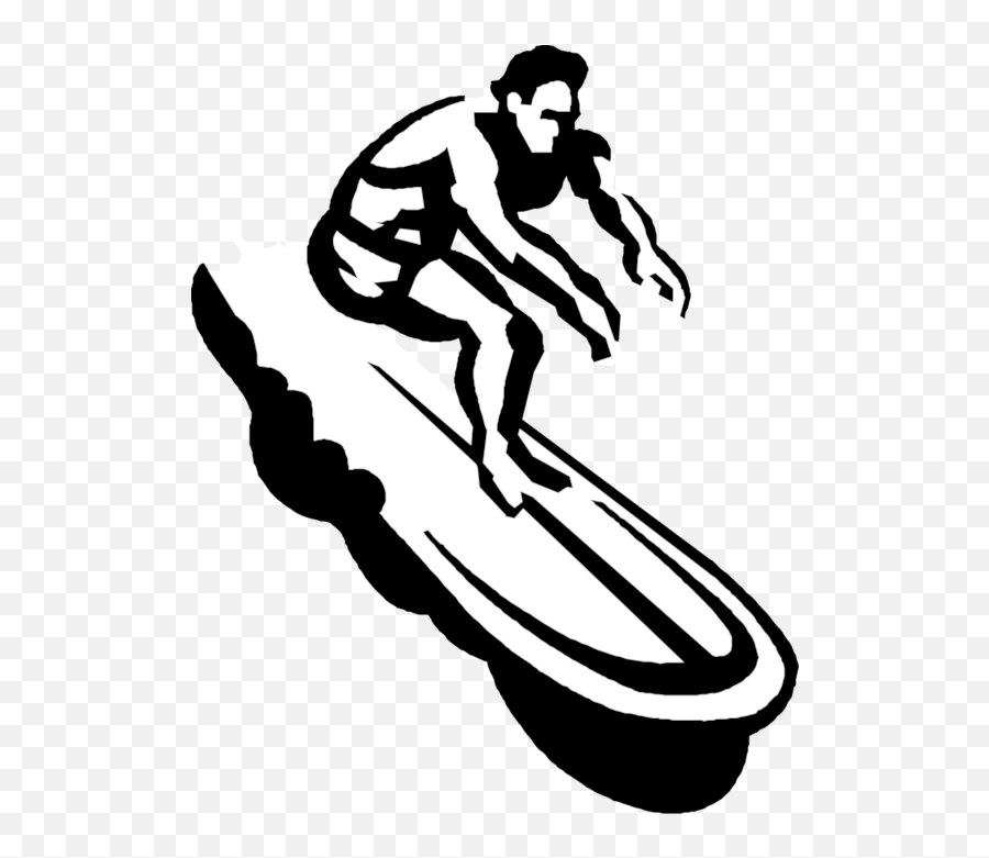 Surfboard Silhouette Png - Surfs Waves On Surfboard Image Prancha De Surf Vetor Emoji,Surfboard Clipart