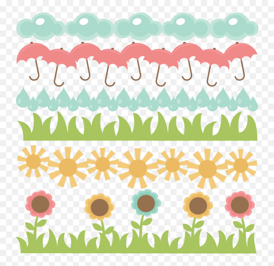 Clipart Border April Picture 417177 Clipart Border April - Miss Kate Cuttables Spring Emoji,April Showers Clipart