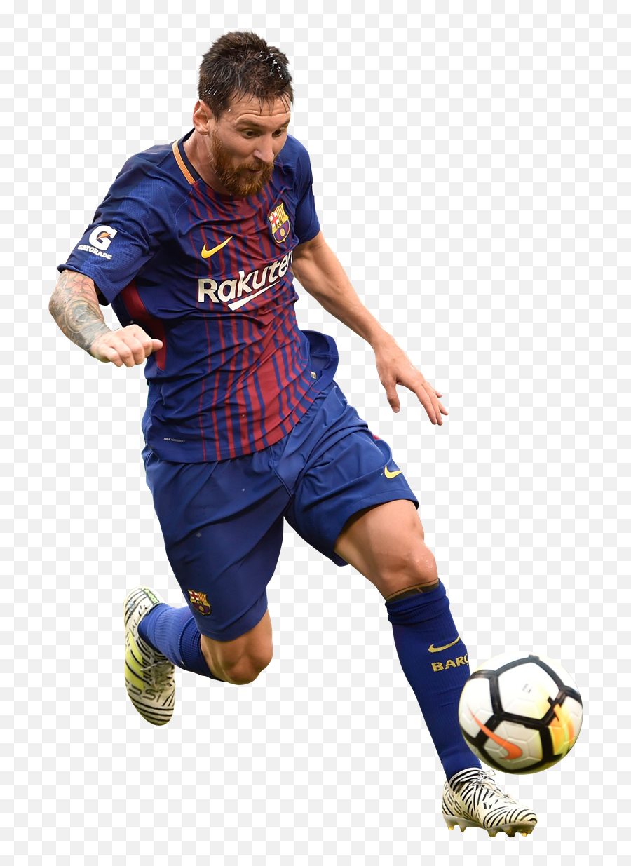 Lionel Messi Running With Ball - Messi With Ball Png Emoji,Messi Logo