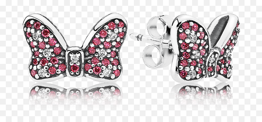 Download Pandora Minnie Mouse Bow Earrings 2 By Austin - Aretes De Pandora De Minnie Emoji,Minnie Mouse Bow Png