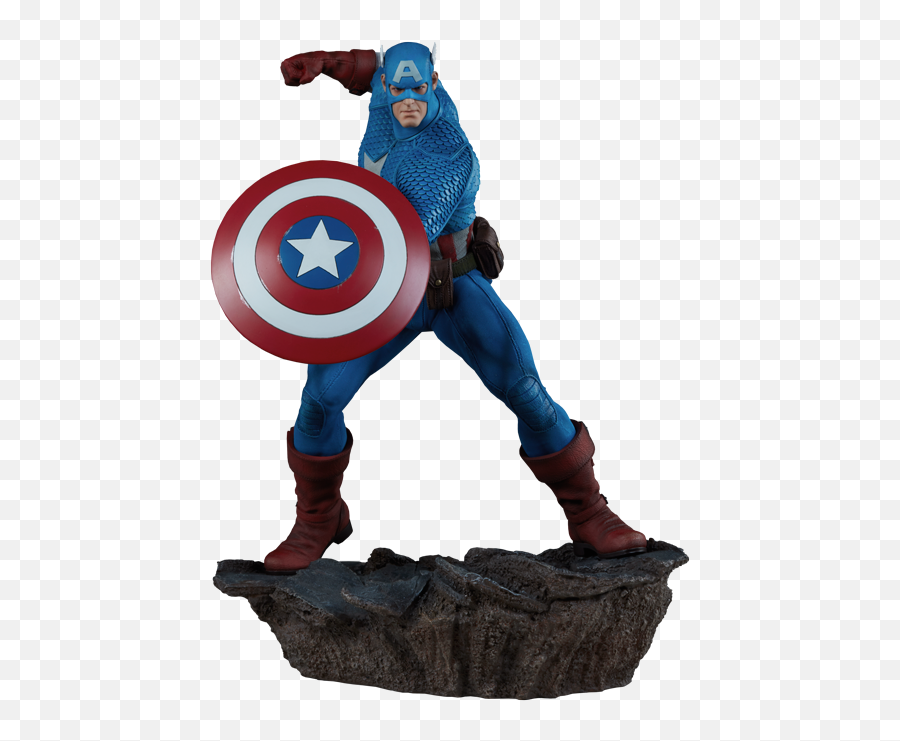 Marvel Captain America Statue By Sideshow Collectibles - Sideshow Collectibles Captain America Statues Box Emoji,Captain America Shield Png