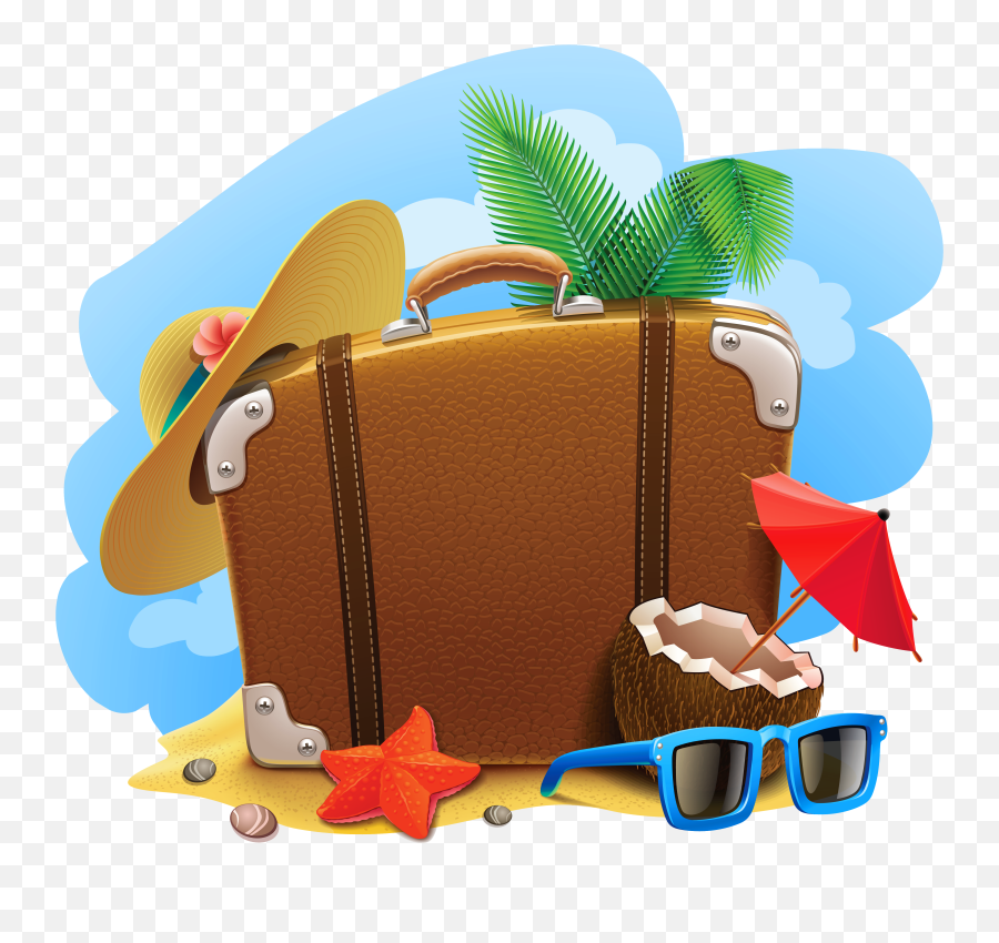 Travel Vacation Clip Art - Summer Png Download 600556 Vacation Png Emoji,Travel Clipart
