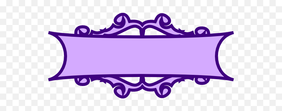 Download Hd Banner Clipart Fancy - Banner Clipart Purple Emoji,Banner Clipart