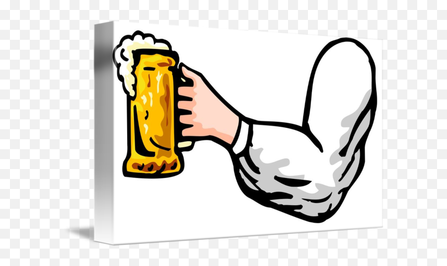 Hand Holding Beer Mug Viewed From Side By Aloysius Patrimonio Emoji,Beer Stein Clipart