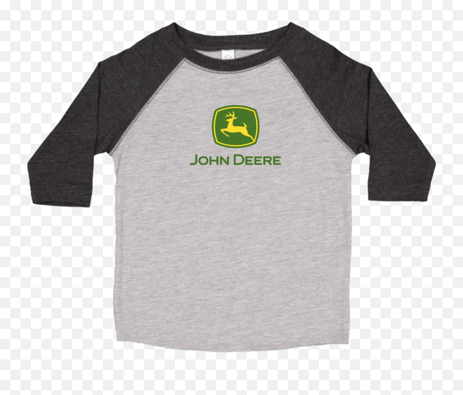 John Deere Youth Boy 34 Sleeve Logo Raglan - Oxford Emoji,Oxford Logo