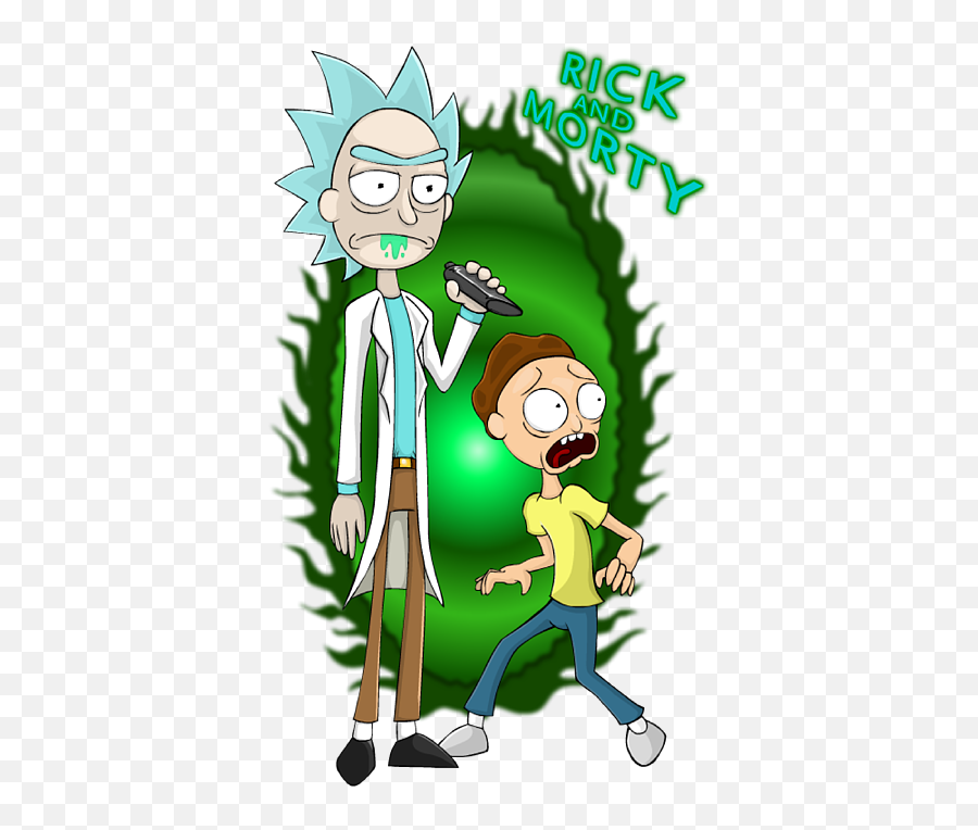 Rick And Morty Shower Curtain For Sale By Dave Rjones Emoji,Morty Transparent