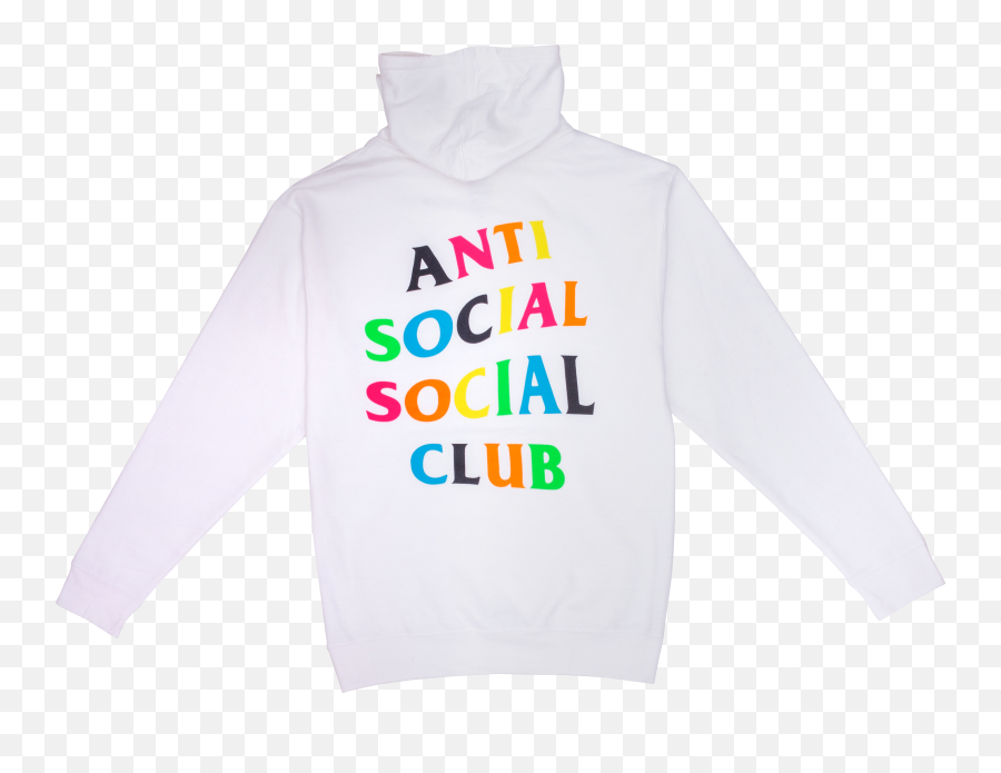 Hanorac Alb Anti Social Social Club - Anti Social Social Club Hanorac Emoji,Anti Social Social Club Logo